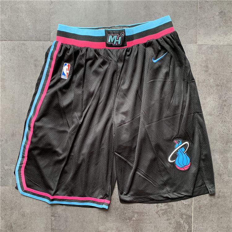 Men NBA Miami Heat Black Nike Shorts 04161